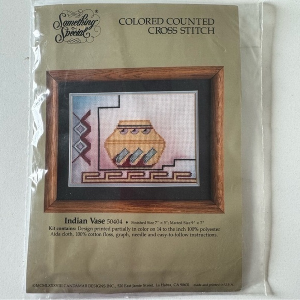 Vintage Colored Cross Stitch Southwestern Aztec Indian Case Needlepoint …